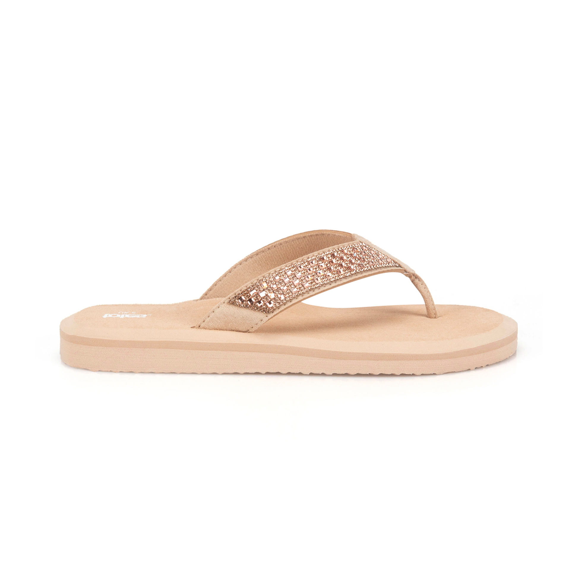 Totes Sol Bounce 0464 Womens Toe-Post Sandals Nude