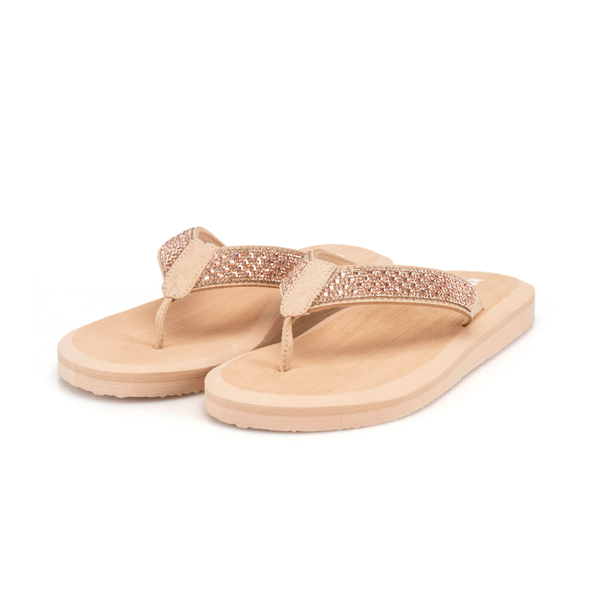 Totes Sol Bounce 0464 Womens Toe-Post Sandals Nude