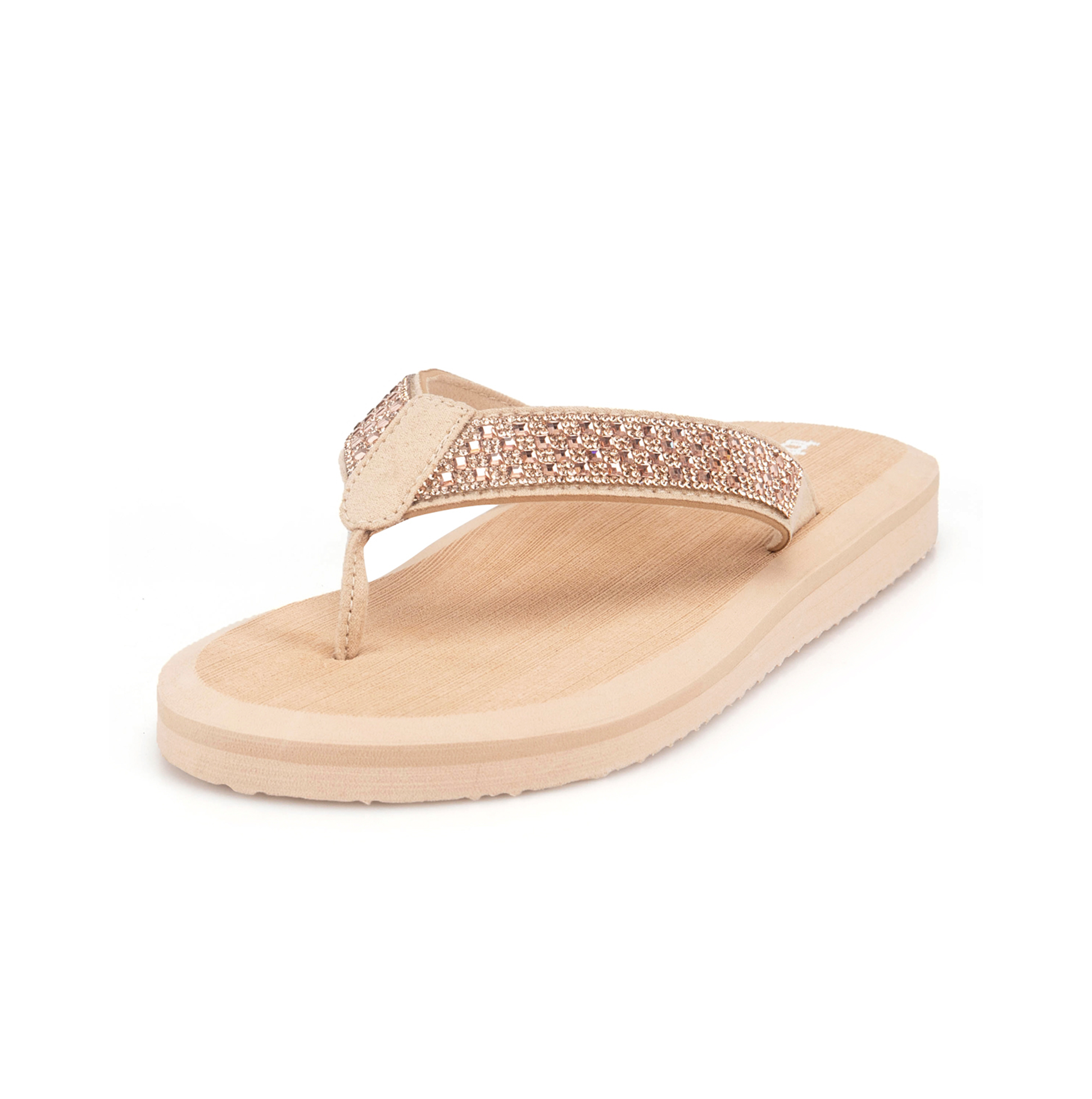 Totes Sol Bounce 0464 Womens Toe-Post Sandals Nude
