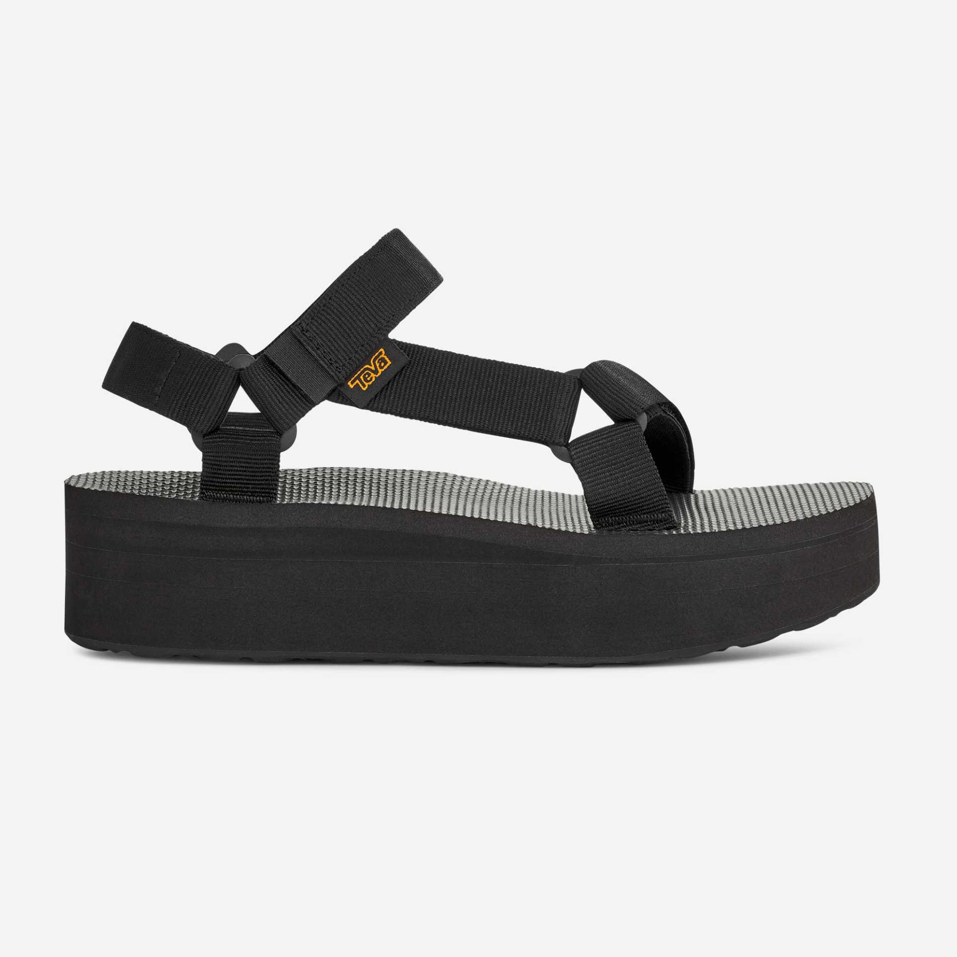 Teva FLATFORM Womens Ankle Strap Sandals Black