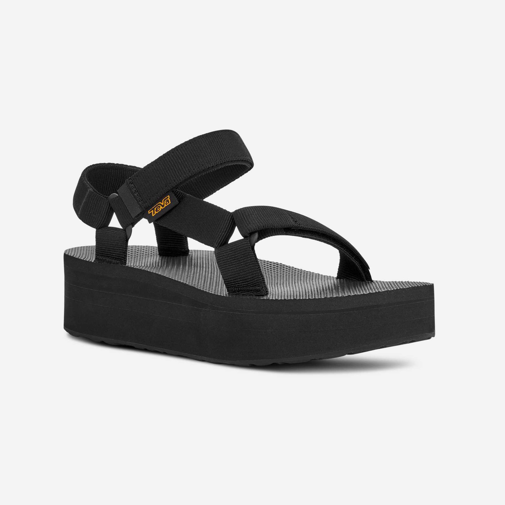 Teva FLATFORM Womens Ankle Strap Sandals Black