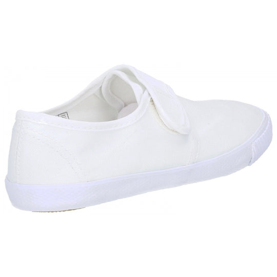 Mirak 99248 Unisex Canvas Touch Fasten Plimsolls White