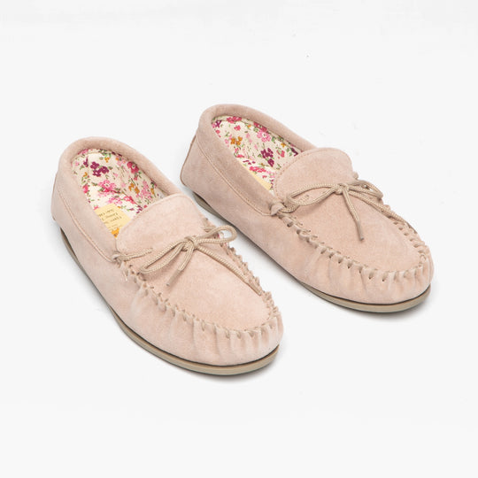 Mokkers LILY Womens Moccasin Slippers Stone