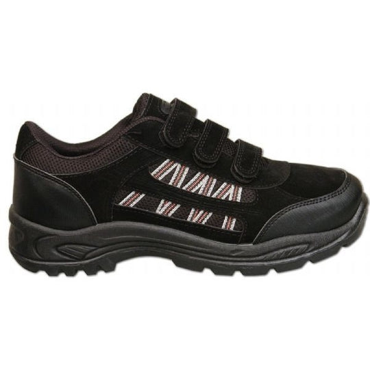 DEK ASCEND Mens Touch Fasten Trail Shoes Black/Red