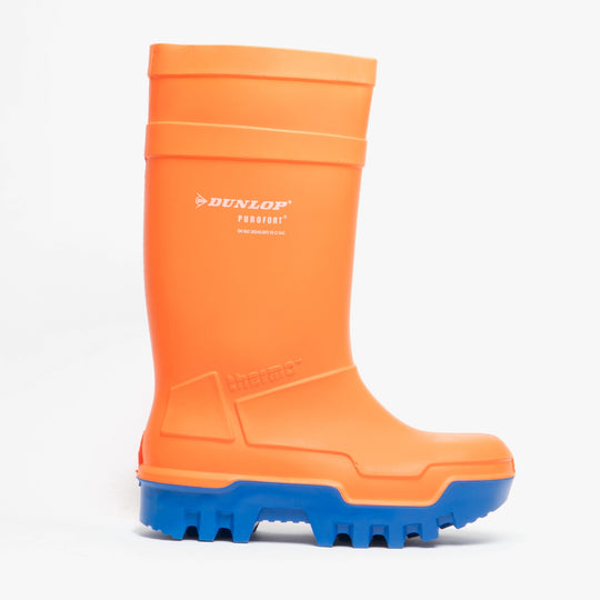 Dunlop PUROFORT THERMO+ Unisex Waterproof Insulated Safety Wellingtons Orange