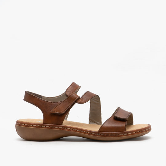 Rieker 659C7 Womens Strappy Sandals Deer