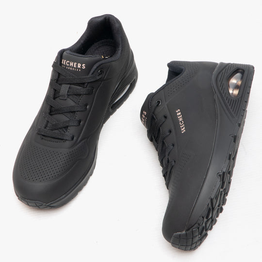 Skechers UNO STAND ON AIR Womens Trainers Black