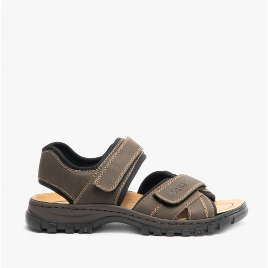 Rieker 25051 Mens Walking Sandals Brown