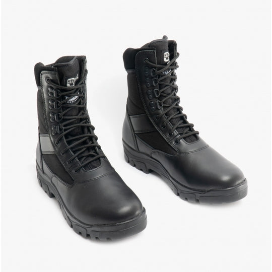 Grafters G-FORCE Unisex Thinsulate Leather Combat Boots Black