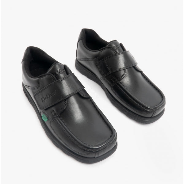 Kickers 114863 FRAGMA STRAP Boys School Shoes Black