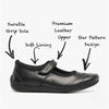 Hush Puppies AMBER Girls School Shoes Black