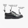 Kickers 116241 FINLEY LO Boys School Shoes Black