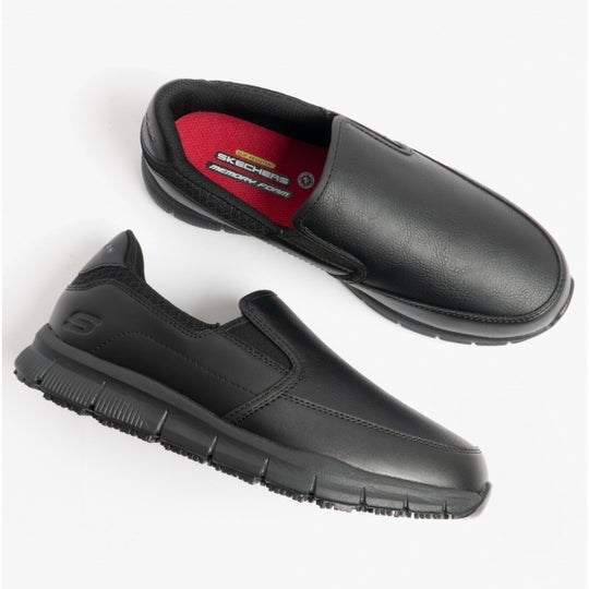Skechers Work 77236EC Nampa Annod SR Womens Slip Resistant Work Shoes Black