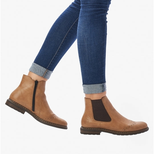 Rieker 71072 Womens Chelsea Boots Brown