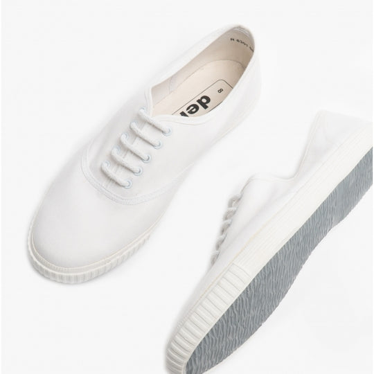 DEK R6301SR Mens Canvas Lace Up Shoes White
