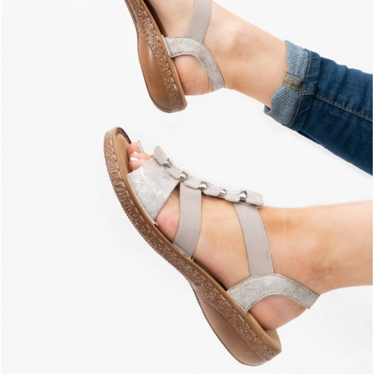 Rieker 62850 Womens Strappy Sandals Rose