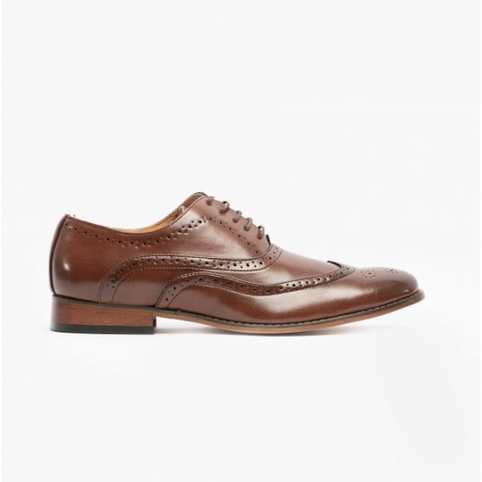 Goor TOMMY Mens Brogue Oxford Shoes Brown