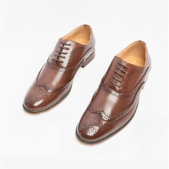 Goor TOMMY Mens Brogue Oxford Shoes Brown