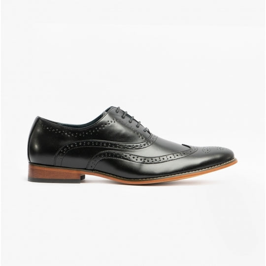 Goor TOMMY Mens Brogue Oxford Shoes Black