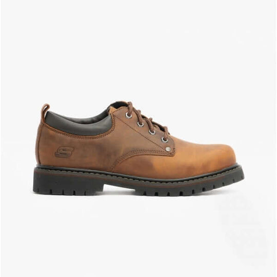 Skechers 6618CDB TOM CATS Mens Leather Derby Shoes Dark Brown