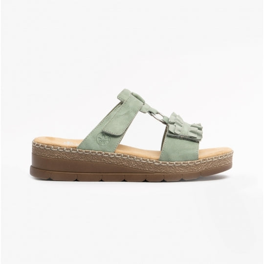 Rieker V1222 Womens Comfort Sandals Green