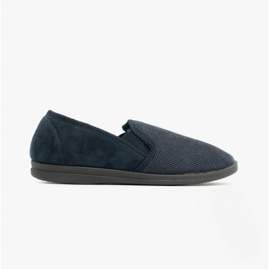 Sleepers HARRY Mens Wide Fit Slippers Navy