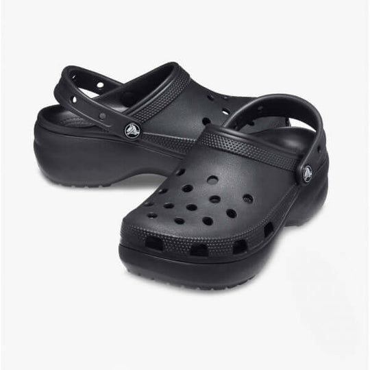 Crocs 206750-001 CLASSIC PLATFORM CLOG Womens Clogs Black