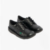 Kickers KICK Kids Leather Lace-Up School Shoes Black