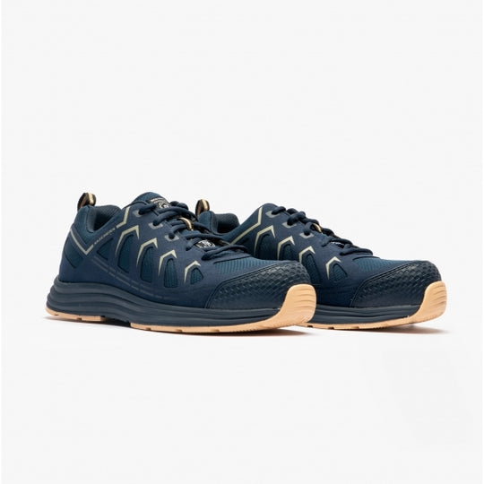 Skechers Work 200127EC Malad II Mens Composite Toe ESD Safety Trainers Navy/Tan