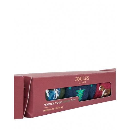 Joules CRACKER SOCKS Mens Cotton Socks Festive Characters: