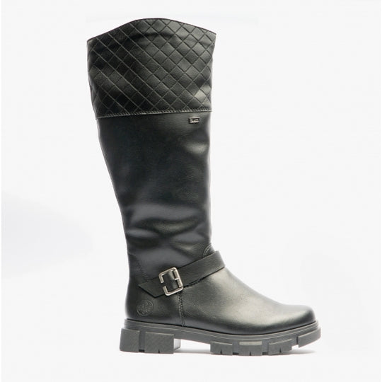 Rieker Y7154 Womens Knee High Boots Black