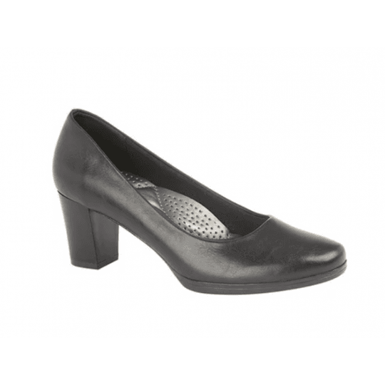 Boulevard L531A Womens Heeled Court Shoes Black