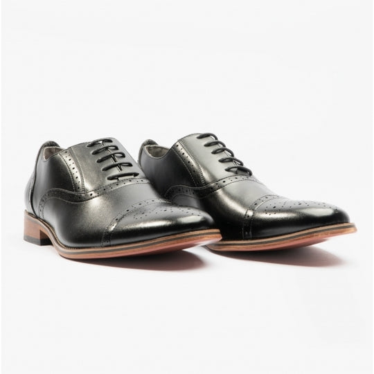 Goor ISAAC Mens Brogue Oxford Shoes Black