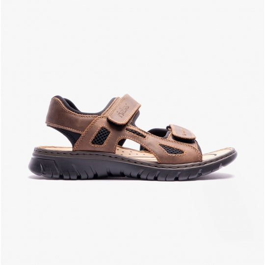 Rieker 26761 Mens Walking Sandals Tan