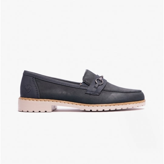 Rieker 51860 Womens Loafers Blue
