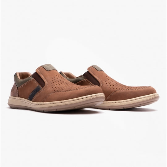 Rieker 17371 Mens Slip-On Shoes Brown