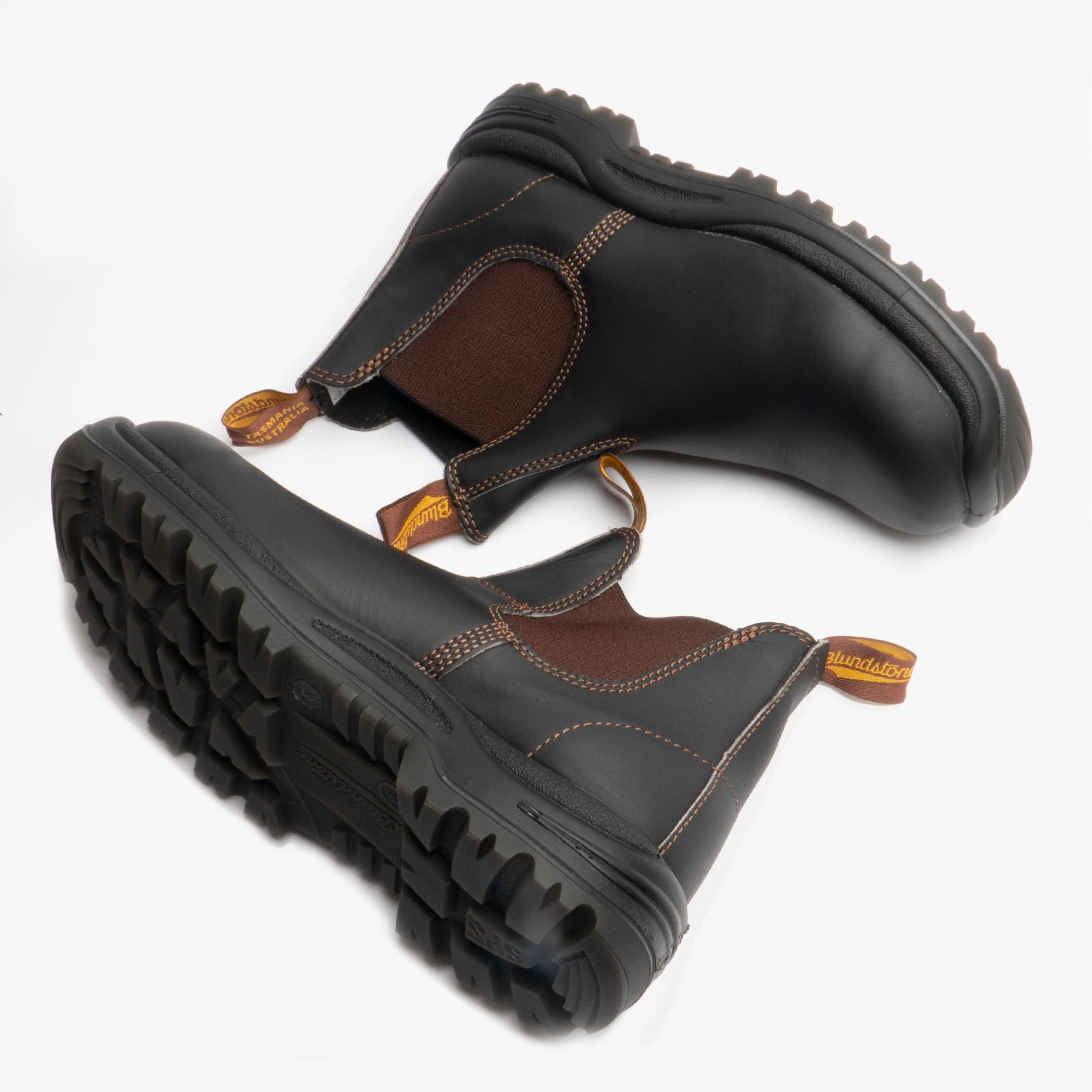 Blundstone 192 Unisex Leather Dealer Safety Boots Stout Brown