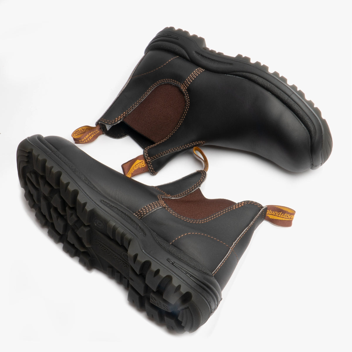 Blundstone 192 Unisex Leather Dealer Safety Boots Stout Brown