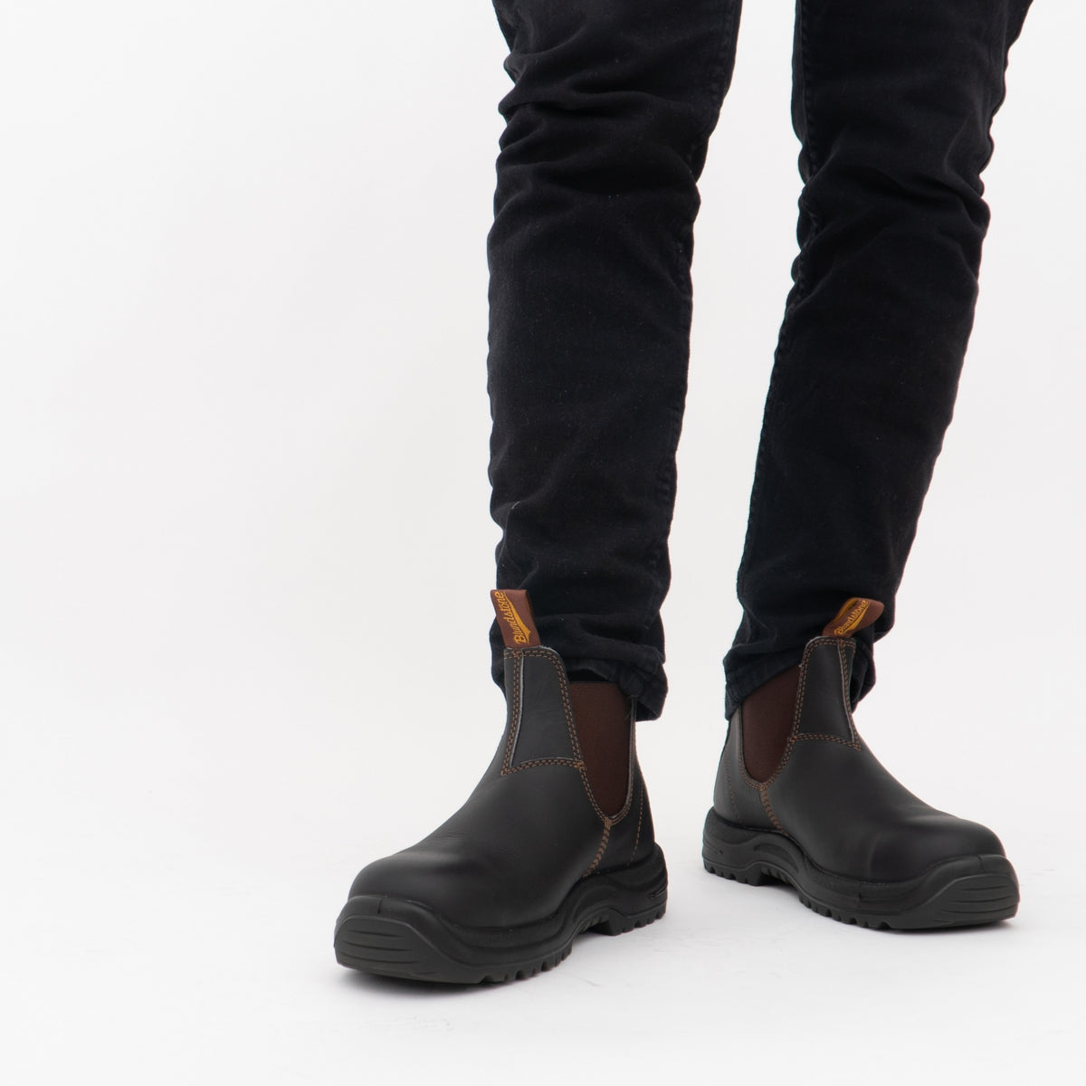 Blundstone 192 Unisex Leather Dealer Safety Boots Stout Brown