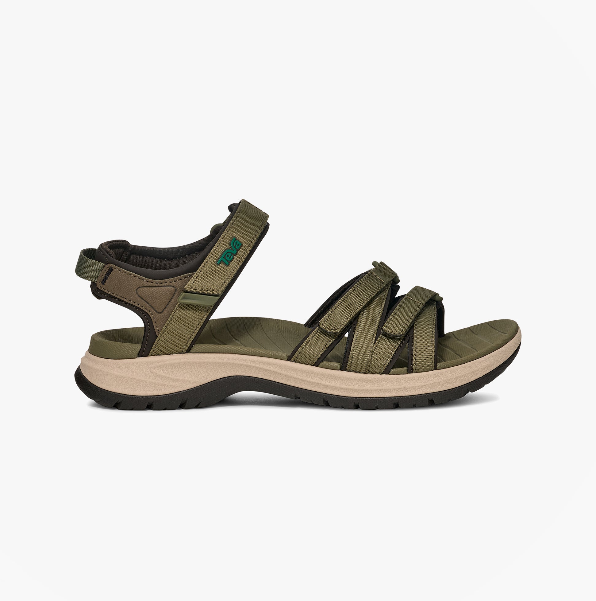 Teva TIRRA SPORT Womens Cross Strap Sandals Burnt Olive