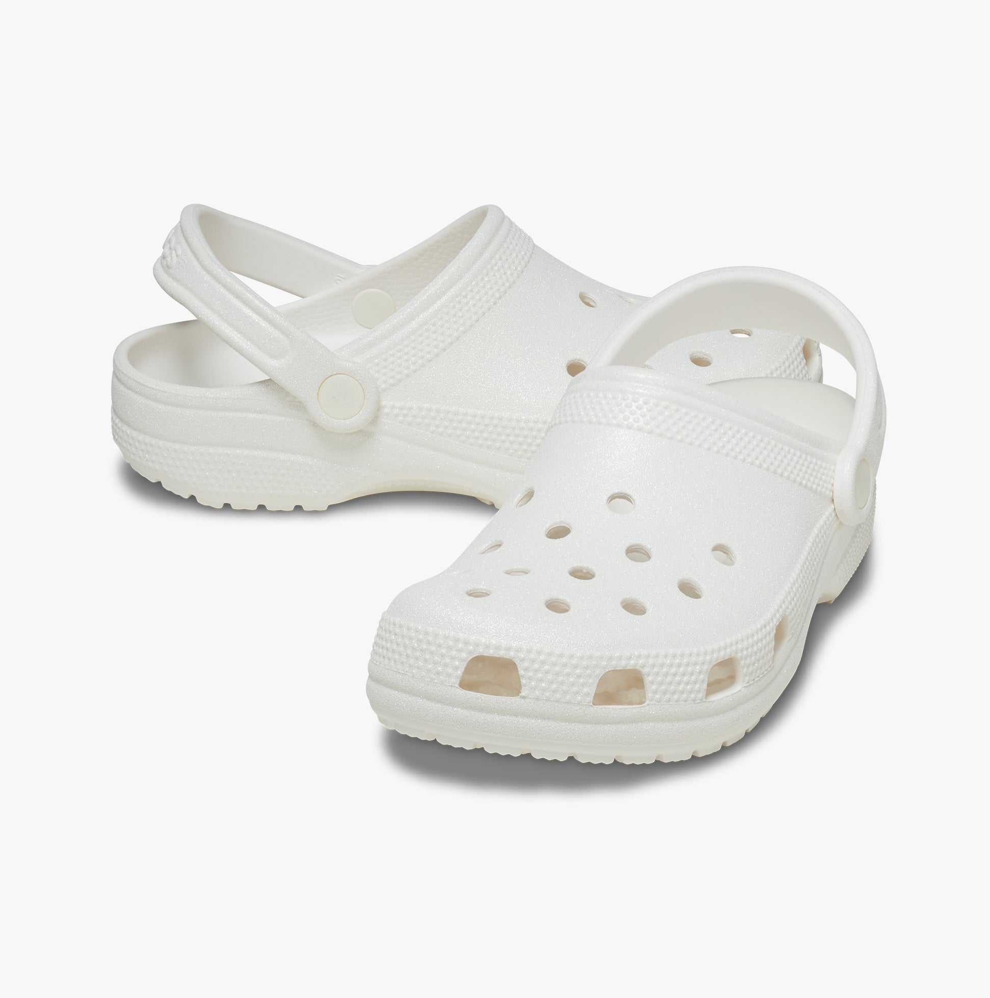 Crocs CLASSIC GLITTER Unisex Adults Clogs White