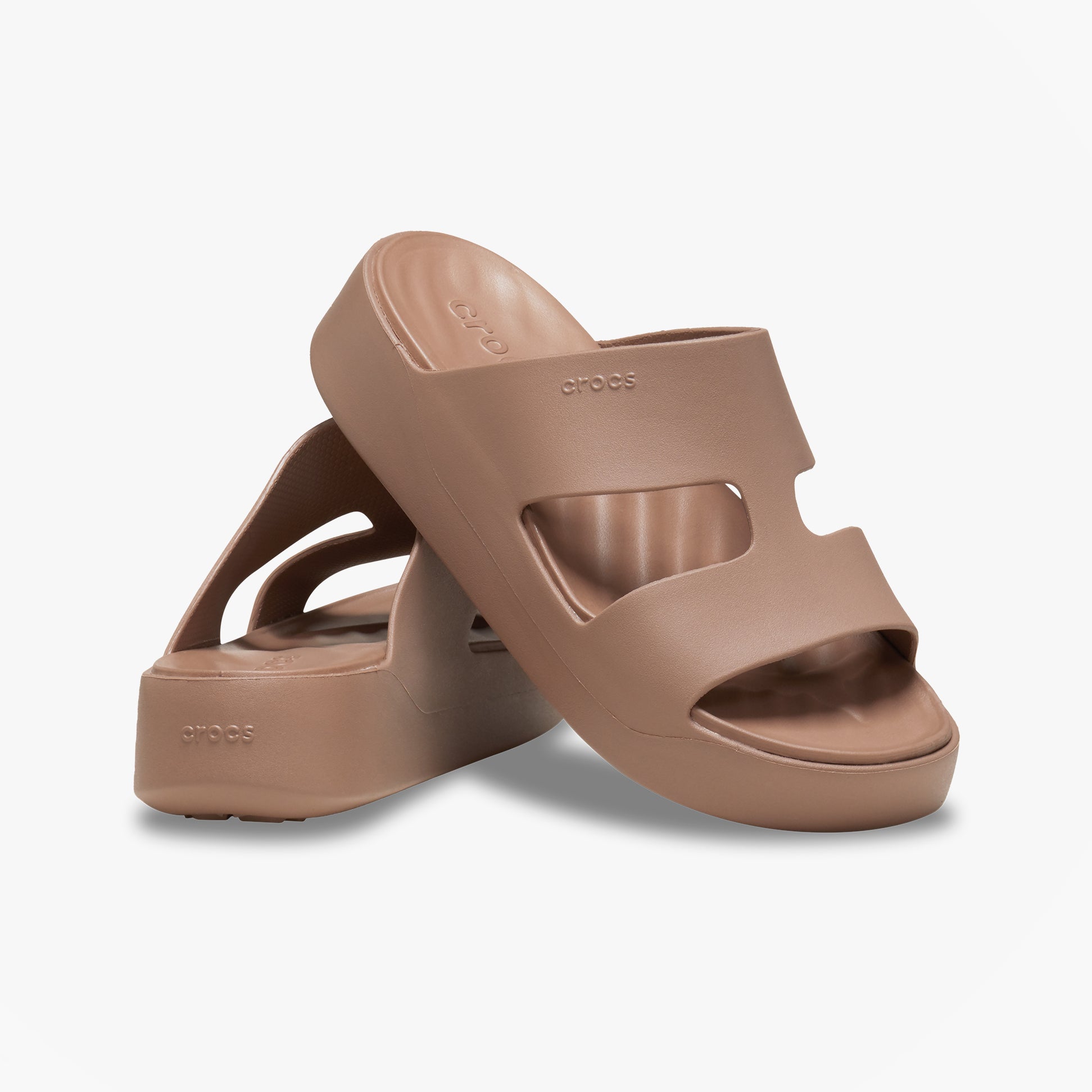 Crocs GETAWAY PLATFORM Womens Sliders Latte