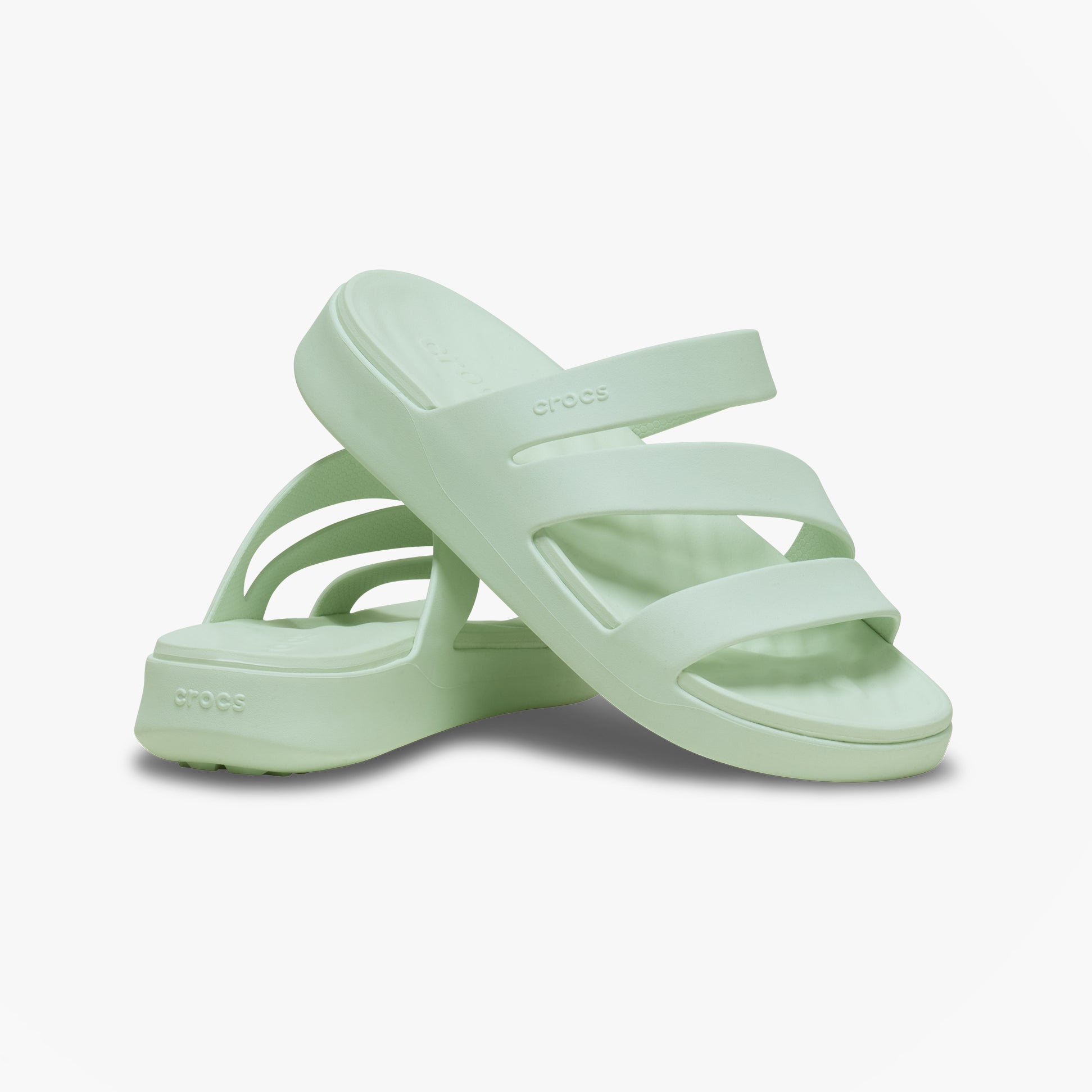 Crocs GETAWAY STRAPPY Womens Sliders Mint Tint