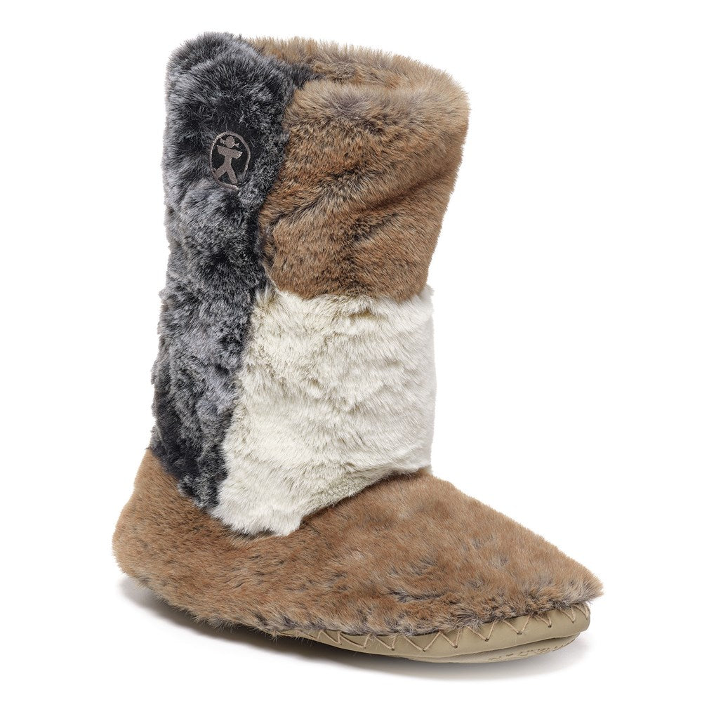 Bedroom Athletics FLORENCE Womens Slipper Boots Patchwork Sable