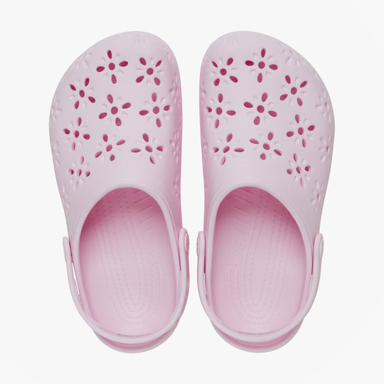 Crocs 210927 CLASSIC FLORAL CUT OUT Womens Clogs Pink
