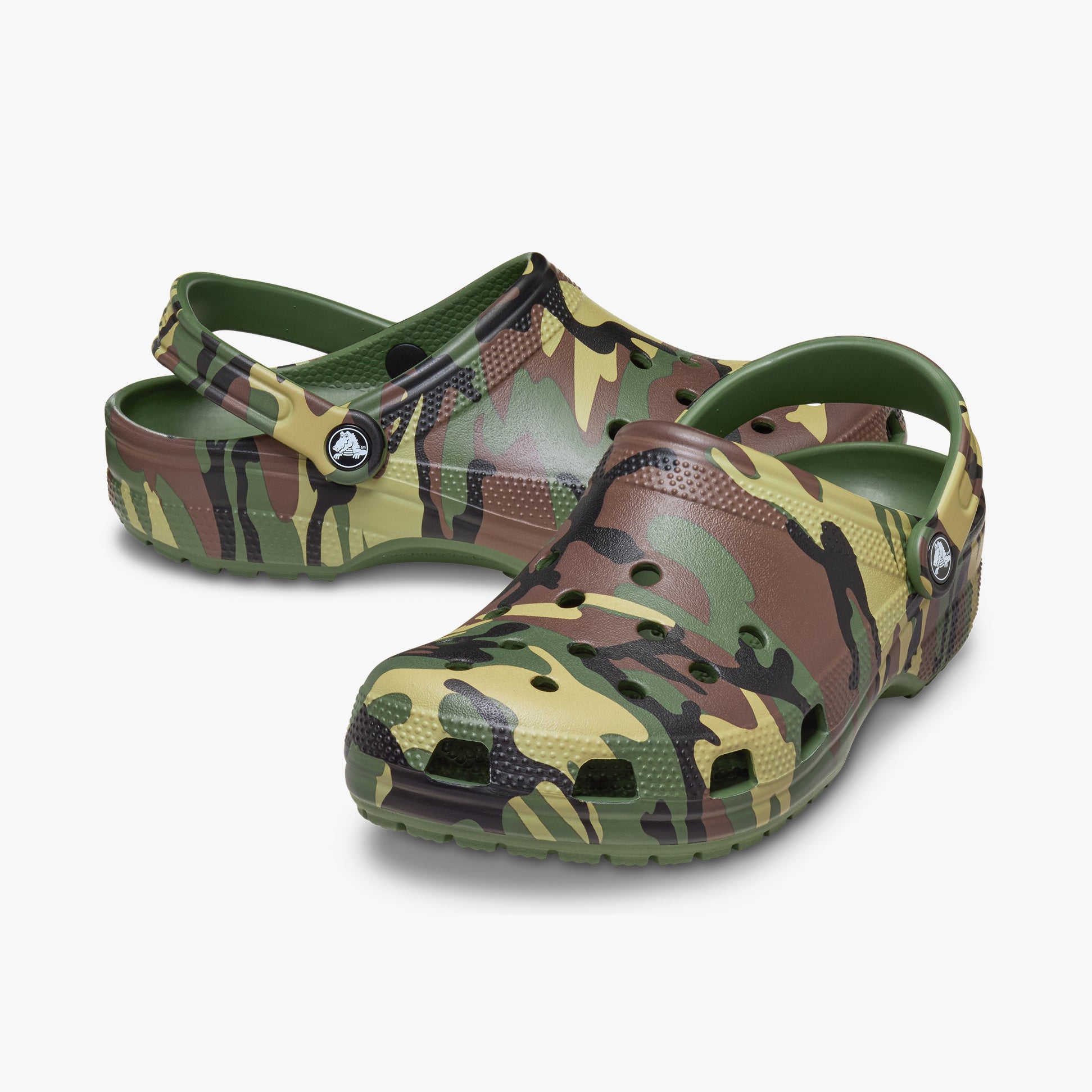Crocs 211936 CLASSIC CAMOUFLAGE Unisex Adults Clogs Sandals Army Green