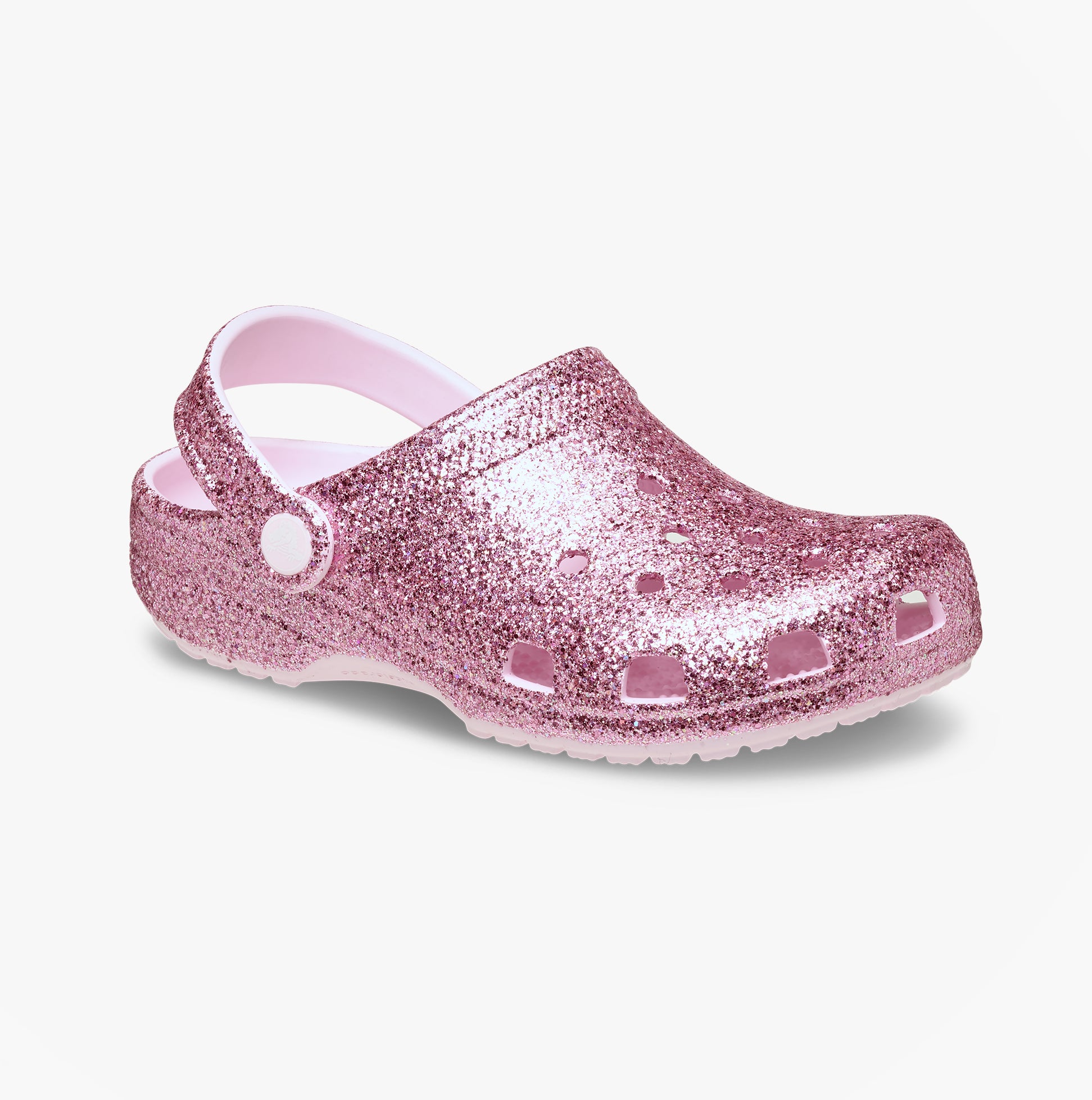 Crocs CLASSIC CHUNKY GLITTER Kids Clogs Pink Milk
