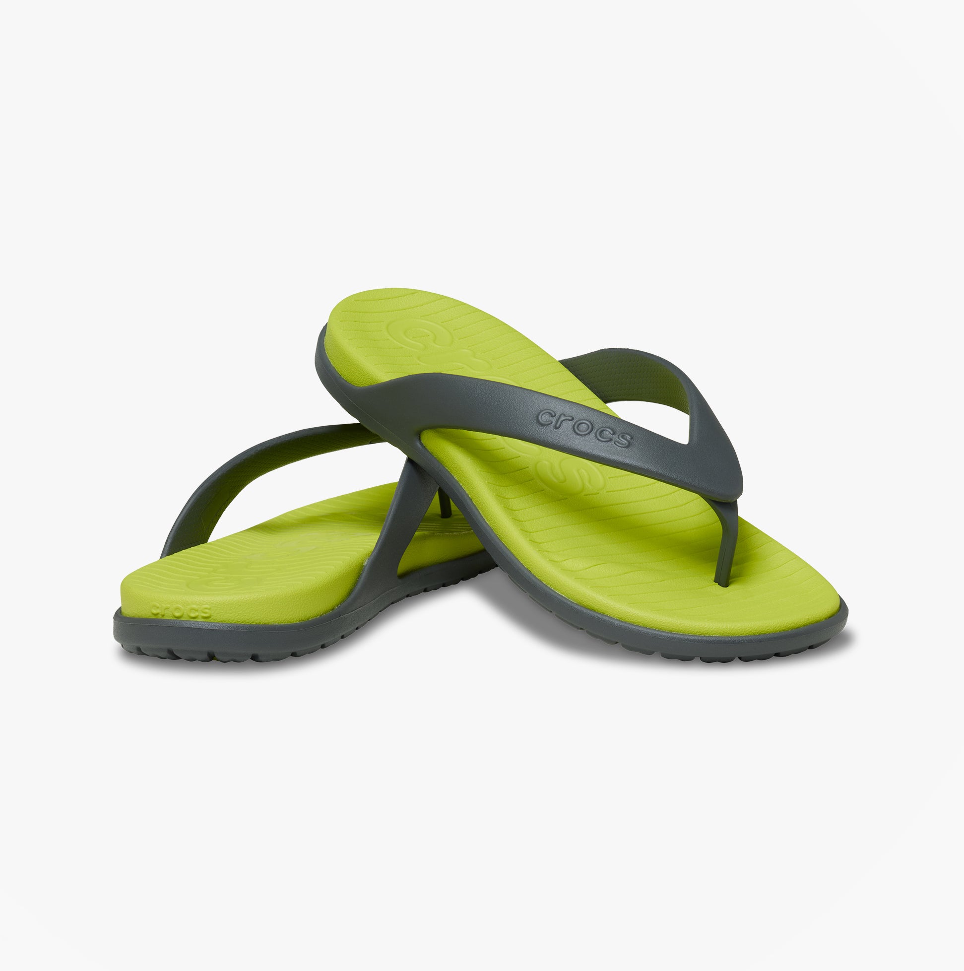 Crocs COAST FLIP Mens Flip-flops Slate Grey/Citrus