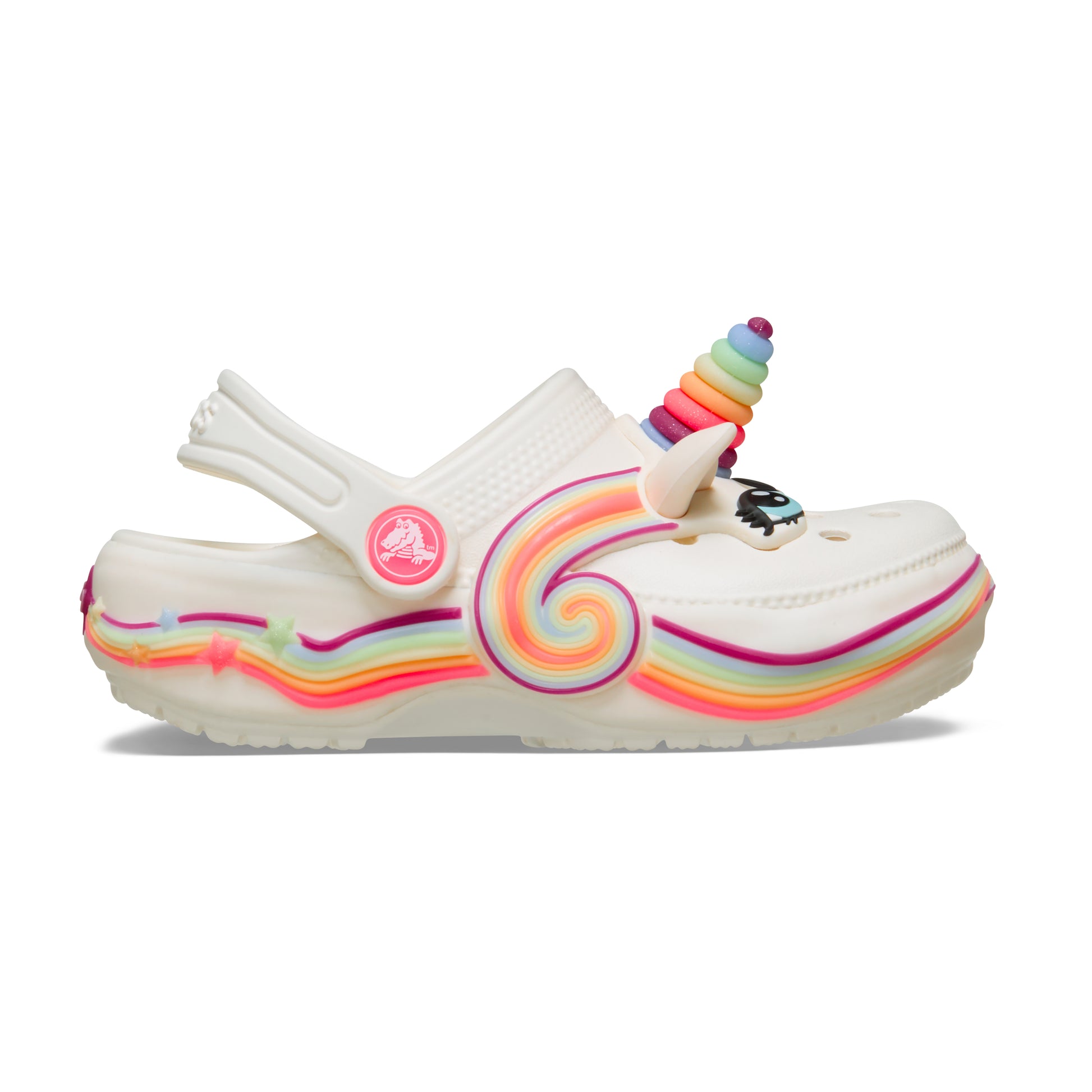 Crocs CLASSIC IAM UNICORN LIGHTS Unisex Kids Clogs Chalk