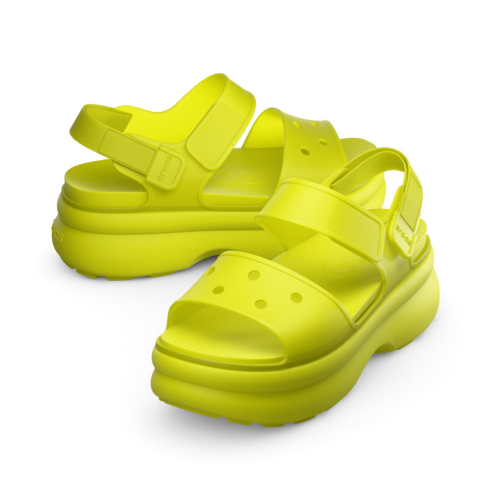 Crocs SOHO FROSTED Womens Platform  Sandals Citrus
